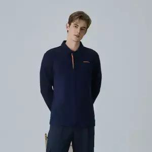 [머렐] 남성 스트레치 기모 긴팔 플리스 카라티셔츠 (D4LS301MNAV-K)