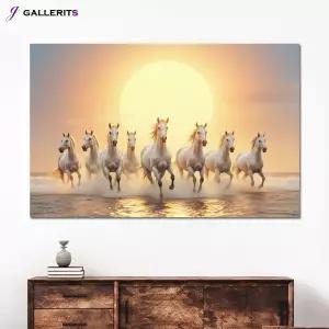 [갤러리츠] 장관 팔마도 태양 일출 말 그림 거실 사무실 인테리어 액자