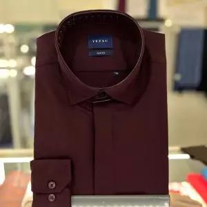 [예작]구김적은 소매카라자수 스트레치 스냅버튼 긴팔 셔츠 YJ4FIS592WI_CA