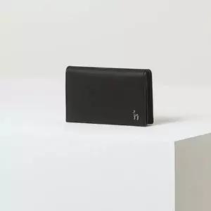 [헤지스](대구신세계)블랙 가죽 라인배색 카드지갑HJHO6E603BK