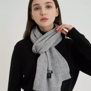 [고비(GOBI)]GOBI 고비 캐시미어 플레인 밑단시보리 머플러 캐시미어100%