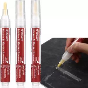 마르스파크 3종 잔여물 제거 펜 가구 타일 바닥 접착 테이프 데칼 라벨 스티커용 다면 스티커 마커 제거제