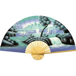 아쿠아 판타지 접이식 벽 팬 손으로 그린 장식 아트(60인치 너비)