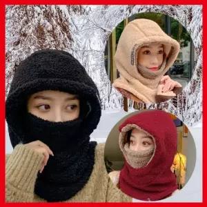마스크 방한모자 퍼모자 방한모 여성 겨울모자 귀여운 후드모자