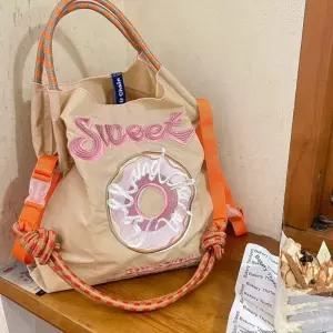 꽃 에코백 볼체인 블랙 나비 장바구니 웨일