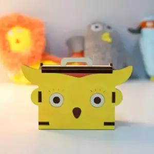 고품질 DIY 오르골 조립키트 부엉이 태엽 음악상자 창작 (WFJPBVR)