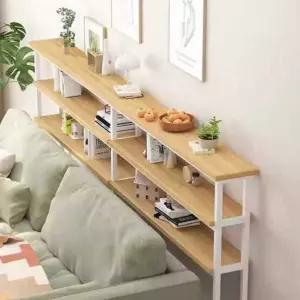 폭좁은 선반 얇은 미니 책장 3단 원목 책꽂이 사다리형