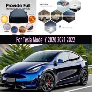 [호환품]테슬라 호환 모델 Y  야외 보호용 풀 카 커버 스노우 선쉐이드 방수 방진 외부 차량용 액세서리