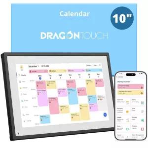 Dragon Touch 10.1인치 디지털 캘린더 집안일 차트 - 인터랙티브 터치스크린, 스마트 패밀리 플래너, 난로