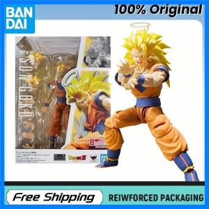 재고 있음 반다이 SHF 드래곤볼 Z 초사이어인 3 손오공 2.0 애니메이션 액션 피규어 모델 오리지널 장난감