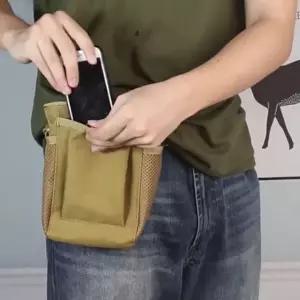 허리힙색 벨트 러닝 보조 가방 파우치 브라운 (WFJPW2W)