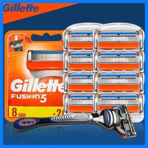오리지널 질레트 퓨전 5 남성용 면도날 5 레이어 안전 수동 면도 헤드 마찰 방지 블레이드 수염 면도기 리