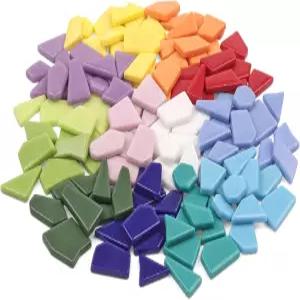 유웨이 스타일 공예용 유리 모자이크 타일 대량 정원 200g 깨진 조각 DIY 용품 홀리데이 및 크리스마스