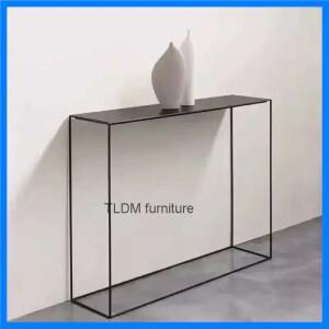 북유럽 철 콘솔 테이블 입구 거실 가구 소파 사이드 복도 콘솔 테이블에 대한 미니멀리스트 코너 테이블