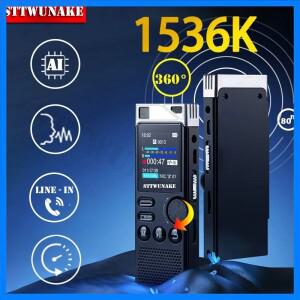 STTWUNAKE 듀얼 코어 AI 소음 감소 디지털 음성 활성화 녹음기 오디오 녹음 장치 재생 사운드 레코더 포함