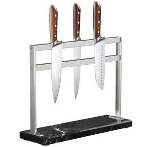 마블 베이스가 있는 YIIYIIN 마그네틱 블록 - 양면 스탠드 홀더 주방 보관함 카운터탑용 블랙