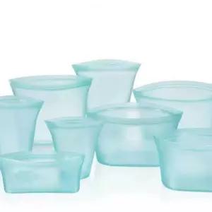 집탑실리콘백 지퍼백 샐러드 용기 주방 3종 그릇 세트