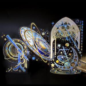 무드테이프 와시 PET 배경 스티커 팩, 앨범 DIY 수제 장식