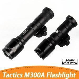 전술용 M300A M600C LED 플래시라이트 피스톨 스카우트 라이트 압력 스위치 포함 야외 사냥용 총 라이트 20
