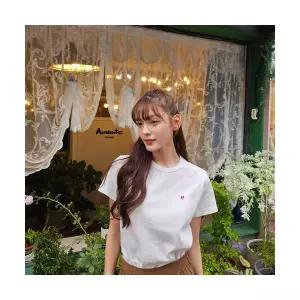 빈폴 BEANPOLE LADIES B. my 하트 로고 베이직 반소매 티셔츠 화이트 BF5842N221 408339