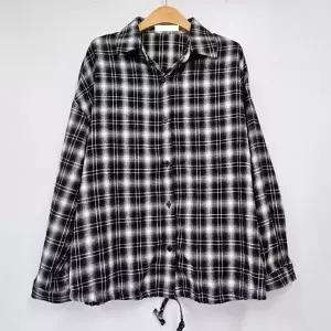 [하프클럽/]빅사이즈 512 디어오버카라체크남방 DIRT599