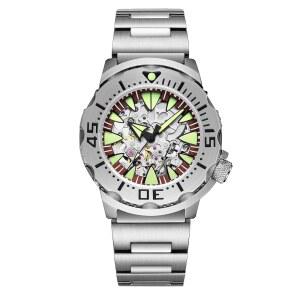 남성 다이버를 위한 ADDIVE 자동 시계 200M 방수 합성 사파이어 아날로그 남성용 손목시계 새틴리스 스틸