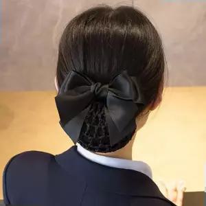 머리망핀 여성 올림머리 리본 헤어망 간호사 승무원 면접 1P