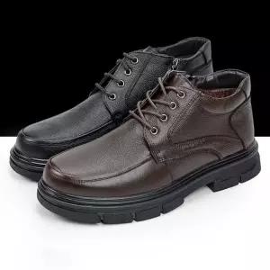 소가죽 내부 인조퍼 겨울 방한화 구두 로퍼 옆지퍼