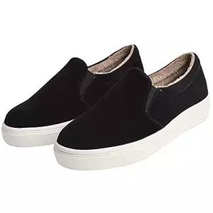 여자털신신발 여성 겨울 로퍼 털안감 방한 데일리 슬립온 슈즈