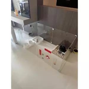 강아지 투명 대형 고양이 견사 격리 애견 접이식 5mm 가림막