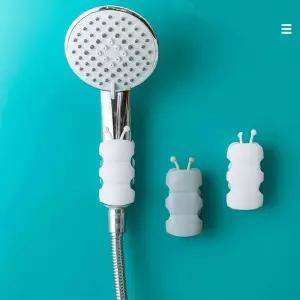 샤워기 임시 고정 흡착판(큐방)3매입 샤워기고정 흡착 문어발 빨판