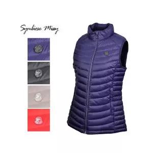 심비오즈 여성 하이넥 구스조끼 경량조끼 패딩조끼거위털100% 1559208