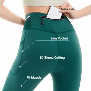 러닝 스포츠 조깅 피트니스 요가 마라톤 주머니 겨울 포함 여성용 안감 컴프레션 팬츠 트레이닝 타이츠 플리스