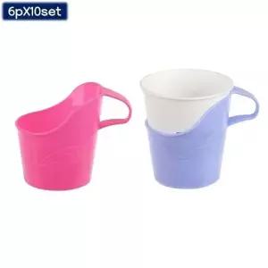 손잡이 종이컵 홀더 6p (10묶음) 총60개 종이컵홀더 종이컵받침 컵받침