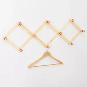 자바라 옷걸이 원목 벽걸이 행거 옷 모자 소품 거치대 공간활용 후크행거