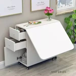 이동식테이블 식탁 접이식 4인용 데스크 주방 확장형