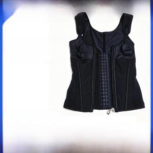 15-립 라텍스 코르셋 조끼 지퍼형 여성용 허리 트레이너 복부 슬리밍 벨트 자세 교정 및 체형 보정용 란제