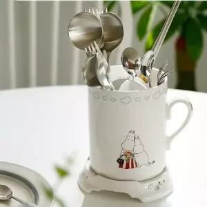 고품질 수저 물빠짐 수저보관함 무민 손잡이 수저통 숟가락통 (WFK6IBL)