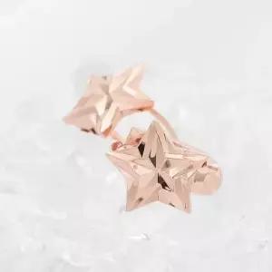 14K 금침 트윙클 로즈골드 별 컷팅 원터치링 귀걸이 W7F648F