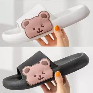 런칭특가 곰돌이슬리퍼 곰 캐릭터 패치 여성 슬리퍼 와365 사무실슬리퍼