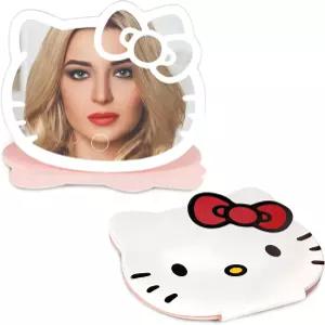 인상 베니티 헬로키티 폴리오 태블릿 LED 컴팩트 미러 부드러운 터치 센서 스위치로 밝기조절 가능