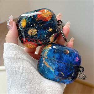 럭셔리 별빛 패턴 헤드폰 케이스 삼성 갤럭시 버즈 3 FE 프로 블루투스 PC 하드 임팩 방지 이어폰 커버