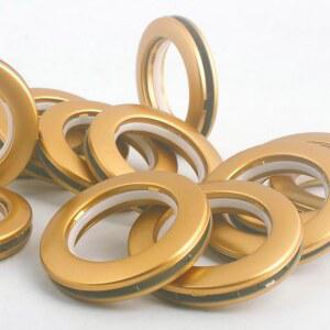 42 팩 커튼 그로밋 1-9/16(40mm) 플라스틱 아일렛 링 내경 나노스케일 저소음 대형 원단 키트(황금)