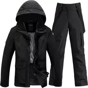 남성 스키복 방수 스노우슈트 투피스 스노보드 재킷과 바지 세트 야외 겨울 방풍