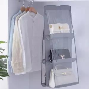 옷장 가방 정리함 핸드백 보관 수납 정리대 투명 6칸 옷장가방수납