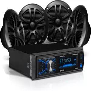 BOSS 오디오 시스템 MCBK634B.64 마린 보트 블루투스 스테레오 및 6.5인치 스피커 - CD DVD 플레이어 없음