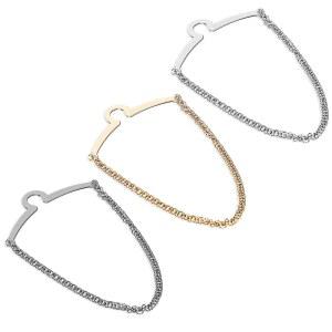 HJZII 3PCS 타이 체인, 남성용 클립 넥타이 체인 골드 실버 블랙 바 패션 링크 비즈니스 웨딩웨어 정장