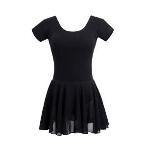 반팔 발레복 댄스복 무용복 레오타드 발레 스커트일체형 치마 성인 원 라운드