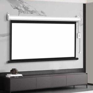 전동 스크린 전기 전동스크린 화이트 프로젝션 침실 블라인드 4대3 회색 정전 대형