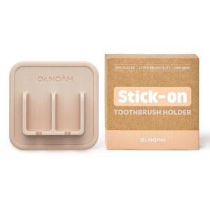 닥터 노아 실리콘 월 마운트 칫솔 홀더 | 샌드 베이지 강력한 흡입력 제거 및 재사용이 용이함 식기세척기 전자레인지 안전 욕실 홀더(샌드 베이지)
